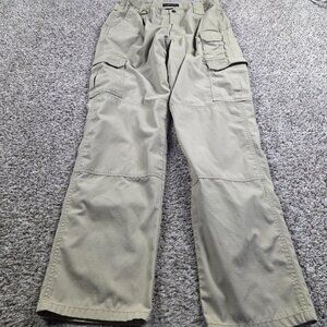 5.11 Tactical Pants Mens 34x34 Brown Workwear Cargo Ripstop Stain*